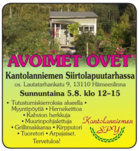 Avoimet Ovet 5.8.2018 ilmoitus Hämeenlinnan Kaupunkiuutiset 20180801 